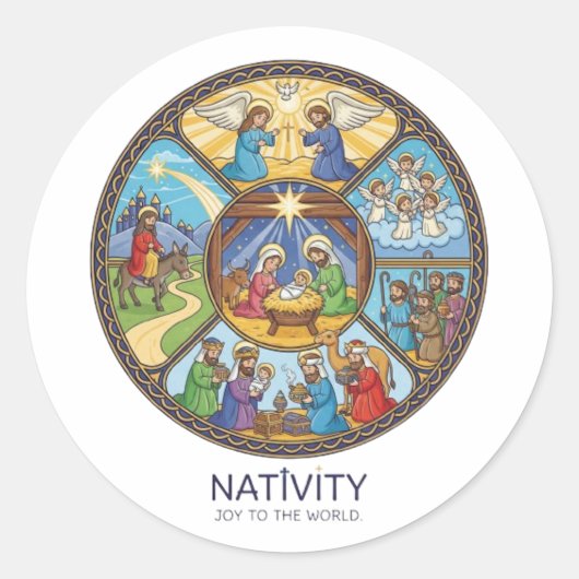 STICKER ROND NATIVITÉ (Devant)