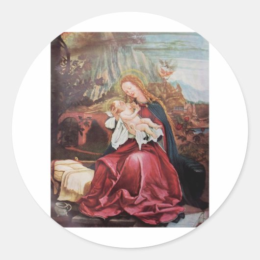 STICKER ROND NATIVITÉ AVEC ANGELS - MAGIE DE NOËL (Devant)