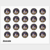 Sticker Rond Nativité de Noël Bébé Jésus (Feuille)