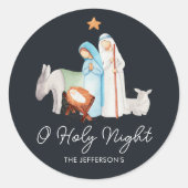 Sticker Rond Nativité Noël religieux (Devant)