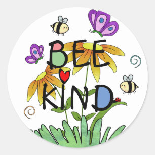 Sticker Rond Nature des abeilles