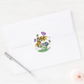 Sticker Rond Nature des abeilles (Enveloppe)