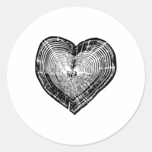Sticker Rond Nature extérieure Lover Tree Bague Jour des terres
