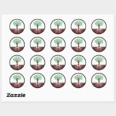 Sticker Rond Nature Love Tree Hugger (Feuille)