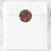 Sticker Rond Nature morte Pinceaux dans un pot par Vincent van (Sac)