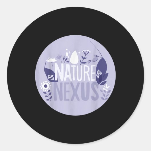 Sticker Rond Nature Nexus - Nature Harmonieuse Pour P De l'envi (Devant)