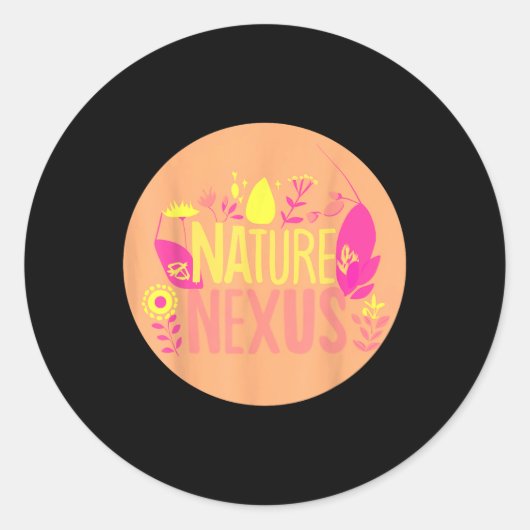 Sticker Rond Nature Nexus - Nature Harmonieuse Pour P De l'envi (Devant)