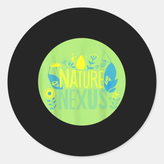 Sticker Rond Nature Nexus - Nature Harmonieuse Pour P De l'envi (Devant)