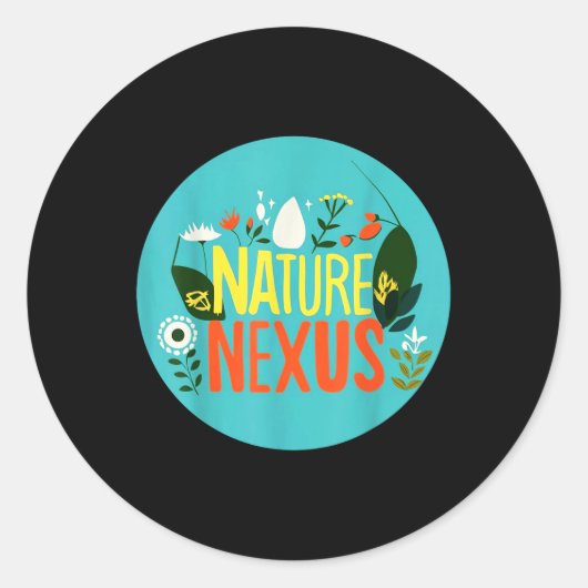 Sticker Rond Nature Nexus - Nature Harmonieuse Pour P De l'envi (Devant)