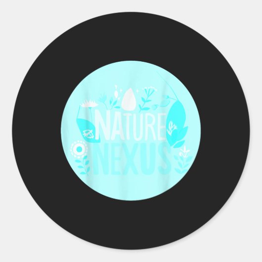 Sticker Rond Nature Nexus - Nature Harmonieuse Pour P De l'envi (Devant)