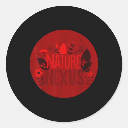 Sticker Rond Nature Nexus - Nature Harmonieuse Pour P De l'envi (Devant)