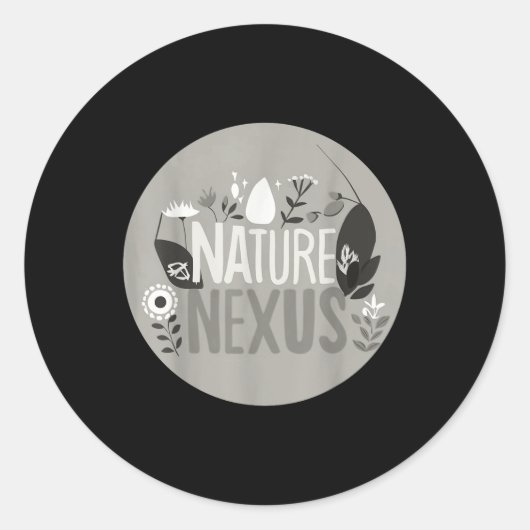 Sticker Rond Nature Nexus - Nature Harmonieuse Pour P De l'envi (Devant)