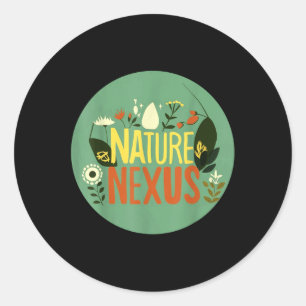 Sticker Rond Nature Nexus - Nature Harmonique Pour la Protectio