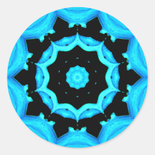 STICKER ROND NATURE OCÉAN BLEU