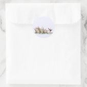 Sticker Rond Nature paisible Mallard Duck Scene (Sac)