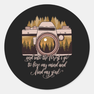 Sticker Rond Nature Photographie Photographie - Et Dans La Forê