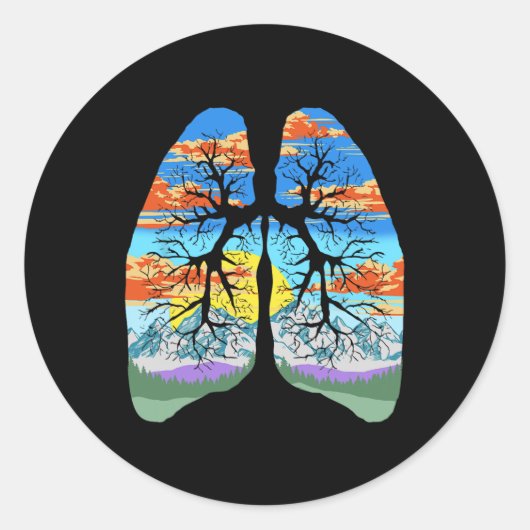 Sticker Rond Nature Poupée En Plein Air Et Jours des terres Arb (Devant)