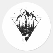 Sticker Rond Nature Triangle Monogram (Devant)