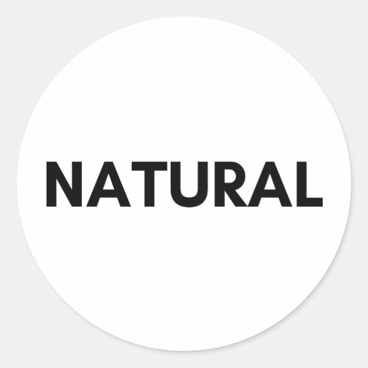 Sticker Rond naturel (Devant)