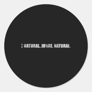 Sticker Rond Naturel Garçon Force Naturelle Sports Gym Corps Dr
