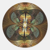Sticker Rond Natures Matrix Bumble Bee Abstrait (Devant)