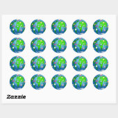 Sticker Rond Natures Planète (Feuille)