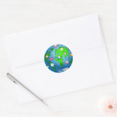 Sticker Rond Natures Planète (Enveloppe)