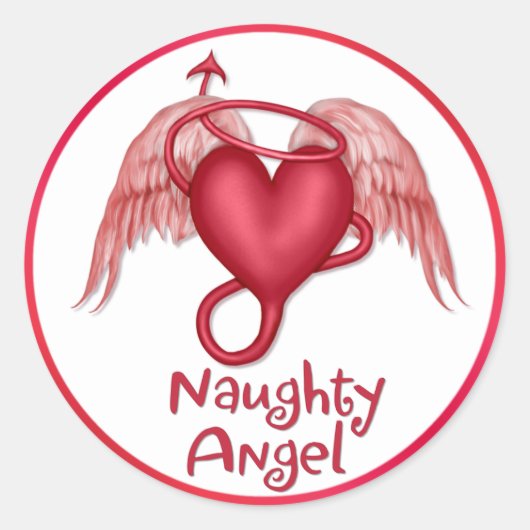 Sticker Rond Naughty Angel (Devant)