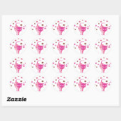 Sticker Rond Naughty Cat (Feuille)