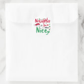 Sticker Rond naughty est le nouveau gentil (Sac)