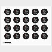 Sticker Rond Naughty I (Feuille)