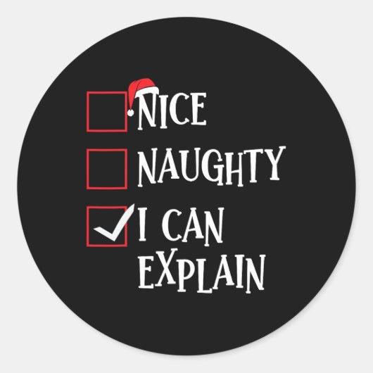 Sticker Rond Naughty I (Devant)