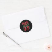Sticker Rond Naughty List Everyone Who Said 6-7 Funny Christmas (Enveloppe)