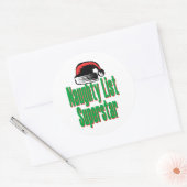 Sticker Rond Naughty List Superstar (Enveloppe)