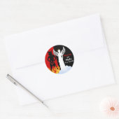 Sticker Rond Naughty ou Nice Angel Devil (Enveloppe)