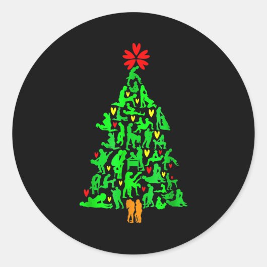 Sticker Rond Naughty Xmas Ornaments Kamasutra Adult Humor Chris (Devant)