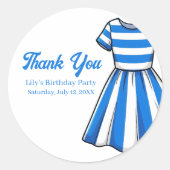 Sticker Rond Nautical Cabana Sailor Birthday (Devant)