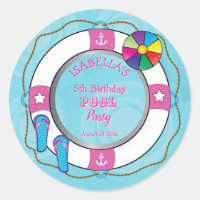 Nautical Life Preserver 5e anniversaire Pool Party