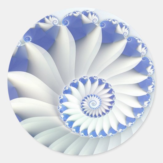 Sticker Rond Nautilus bleu (Devant)