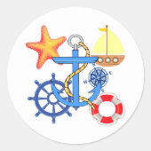 Sticker Rond Nautique (Devant)