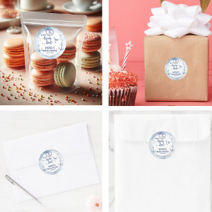 Sticker Rond Nautique Elle Attache le Nœud Réception de Mariage