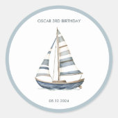 Sticker Rond Nautique voilier (Devant)