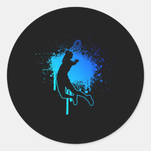 Sticker Rond Navette du joueur de badminton de squash