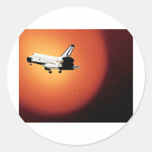 Sticker Rond Navette spatiale de la NASA Sun