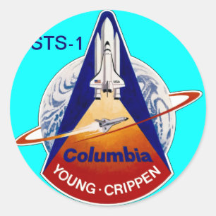 STICKER ROND NAVETTE STS-2 NASA SPACE