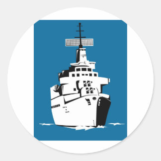 Sticker Rond navire de guerre naval de la marine