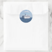 Sticker Rond Navire en mer (Sac)