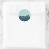 Sticker Rond Navire porte-conteneurs (Sac)