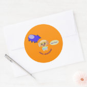 Sticker Rond Navire spatial (Enveloppe)