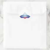 Sticker Rond Navire spatial UFO (Sac)